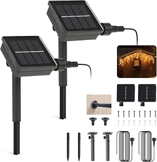 Replacement Solar Light Parts - 3v 40ma 8 Mode Panel Lantern Lid Lights, for Flower Light Led Solar Panel Lantern Lid Replacement Part DIY (2 Pack)