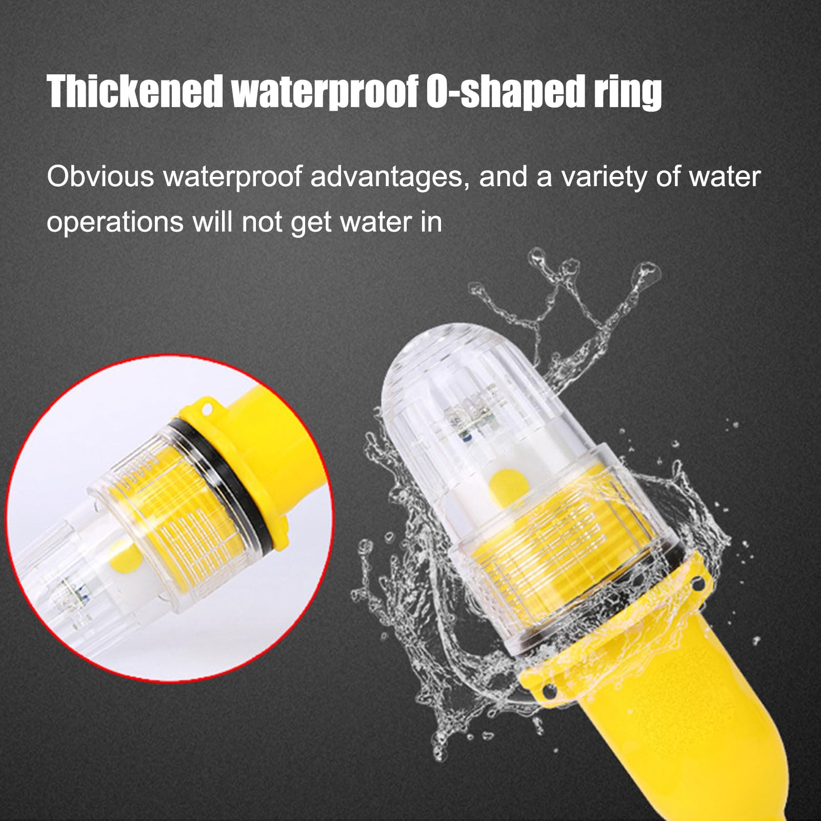 Lucchetto da Pesca LED | Luci di Navigazione - Lampada Attrazione Impermeabile per Pagaie Marine Kayak d'Acqua Dolce Imbarcazioni