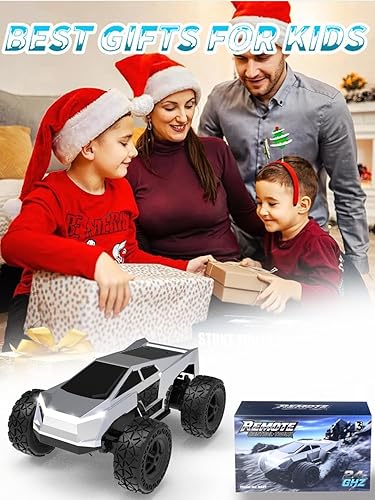 Miniatura 7 de Cybertruck - Camión de juguete a control remoto, escala 1:22, todo terreno, juguete a control remoto con iluminación LED, juguetes de camión