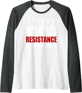 When Injustice Becomes Law Resistance Duty SCOTUS RBG Meme Raglan Baseball Tee