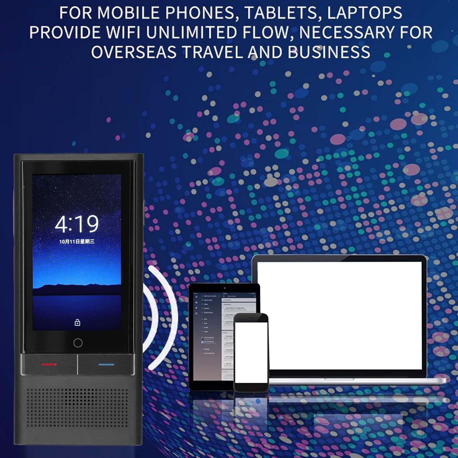 ciciglow Voice Translator Device connected to WiFi with other devices