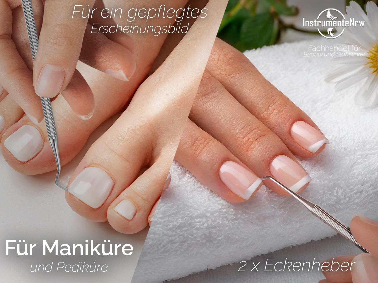 Pediküre Nagelzange Kopfschneider Eckenzange Nagelhautzange Set inkl. 2 Eckenheber