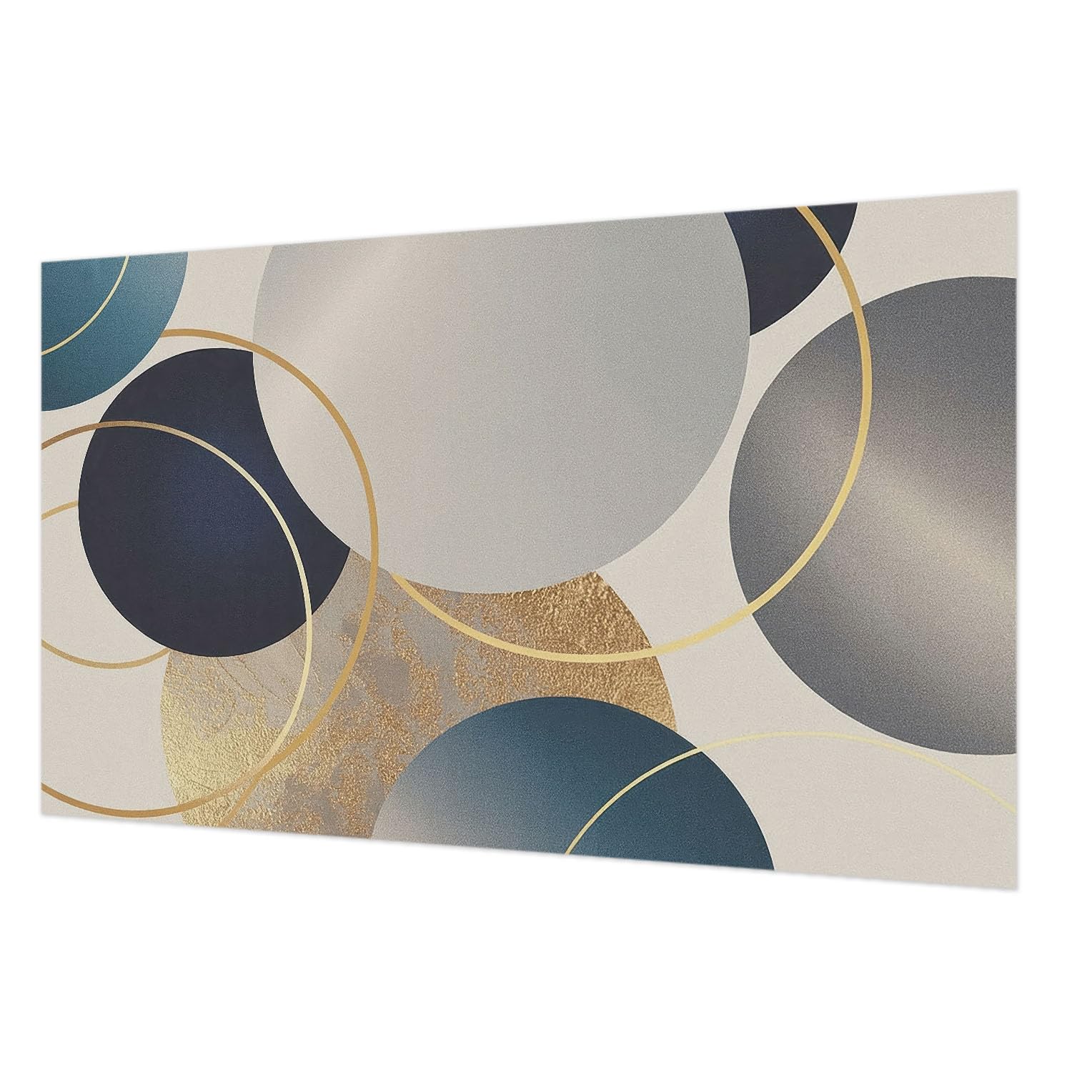 Papier peint intissé cercles créatifs 416x254 cm pour salon moderne