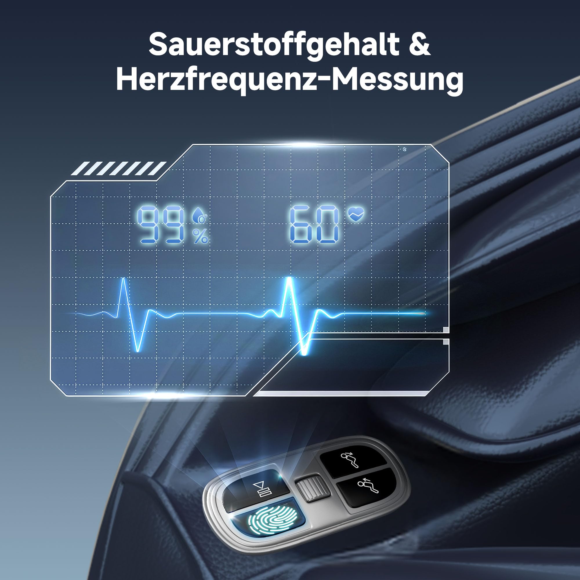 Real Relax 2026 Massagesessel Ganzkörper, Zero Gravity SL-Track Shiatsu-Massage-Liegesessel mit Telefon-Controller und Halterung, Kindersicherung, Pause-Taste und LED-Beleuchtung, Favor-06, Blau-Weiß