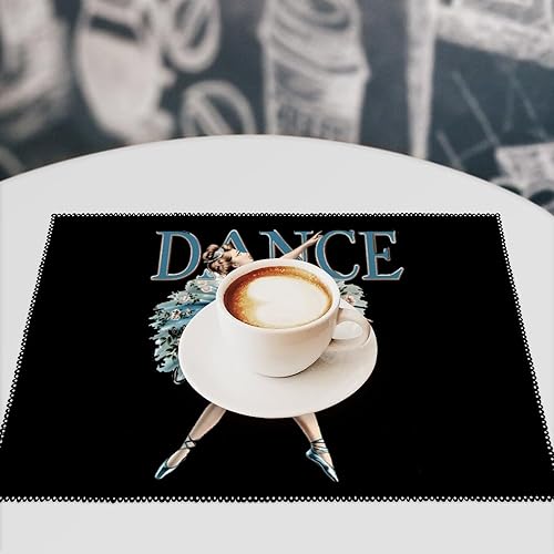 Miniatura 7 de Ballerina Dance Placemats Set of 6 Resistant Table Mats Washable Place Mats for Dinner Party Table Decoration