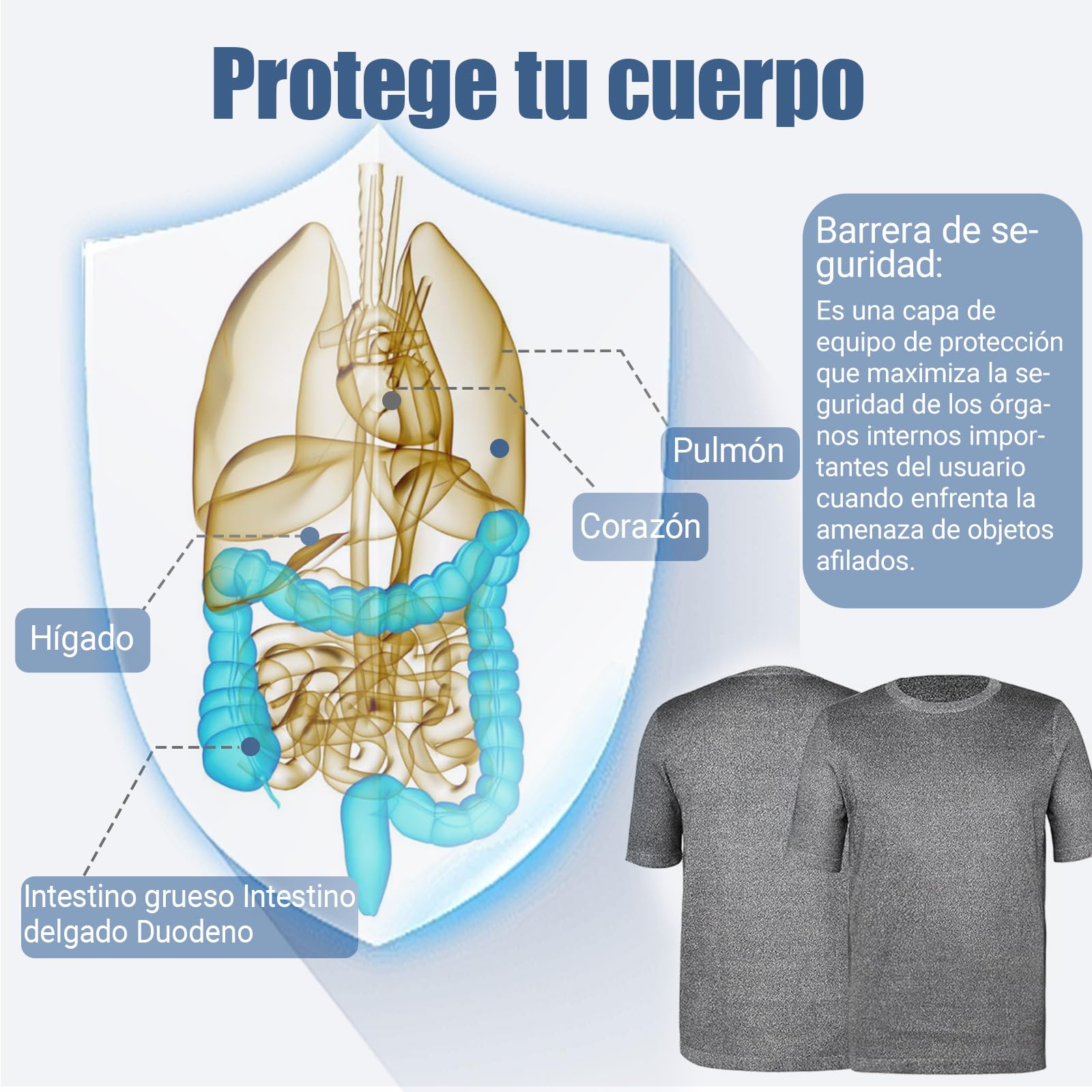 Chaleco antipuñaladas, Ropa Anti puñaladas, Ropa de Seguridad, Suave y cómodo, para la fabricación de Metales, procesamiento de Chapa, producción de Herramientas