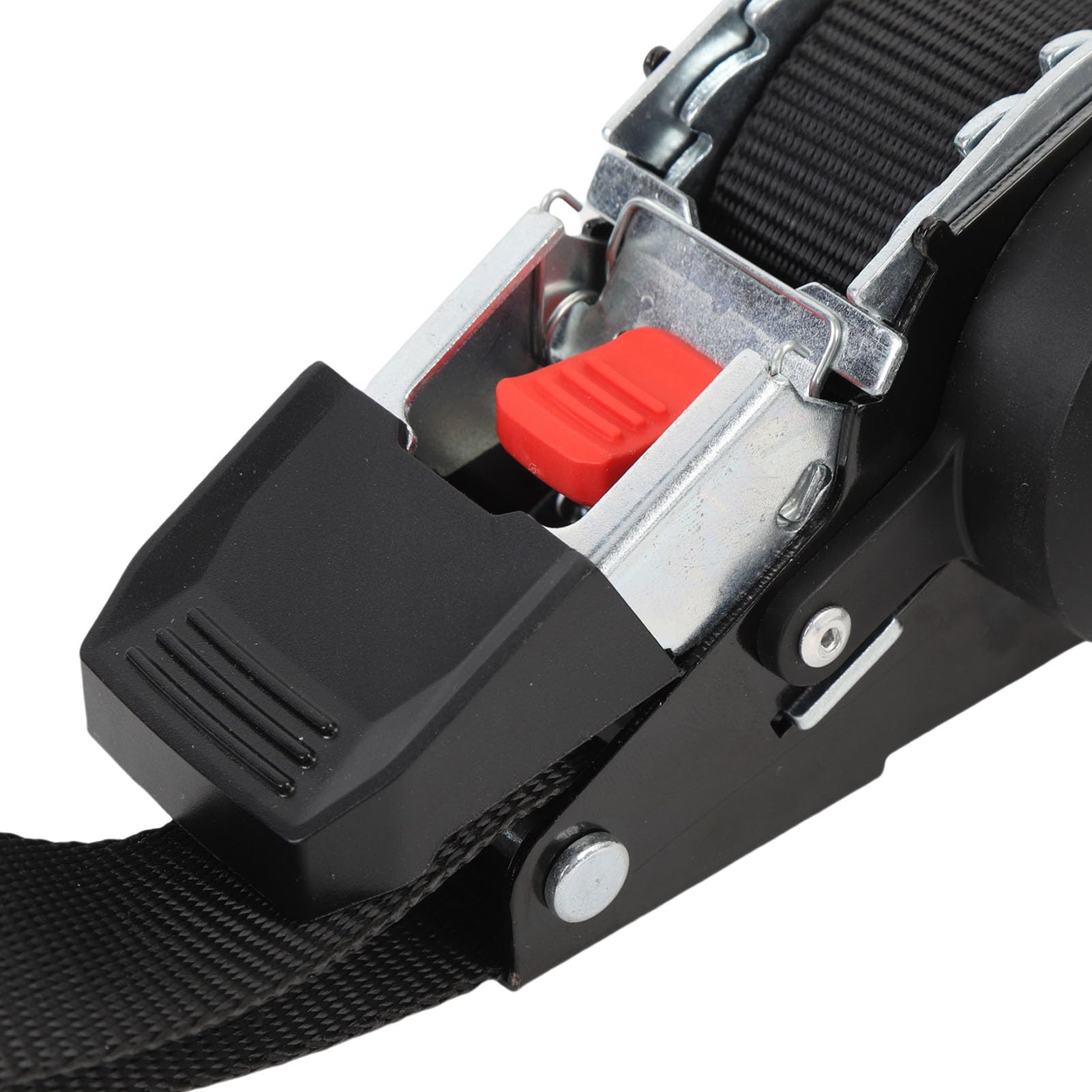 Cocoarm Ratschengurt, Automatisch Einziehbarer Ratschen-Spanngurt, 2,5 cm X, 1760 Lbs Bruchfestigkeit, Nylon-Gurtband, Edelstahl-S-Haken, für Boots-, Jetski-, Motorrad- und ATV-Anhänger