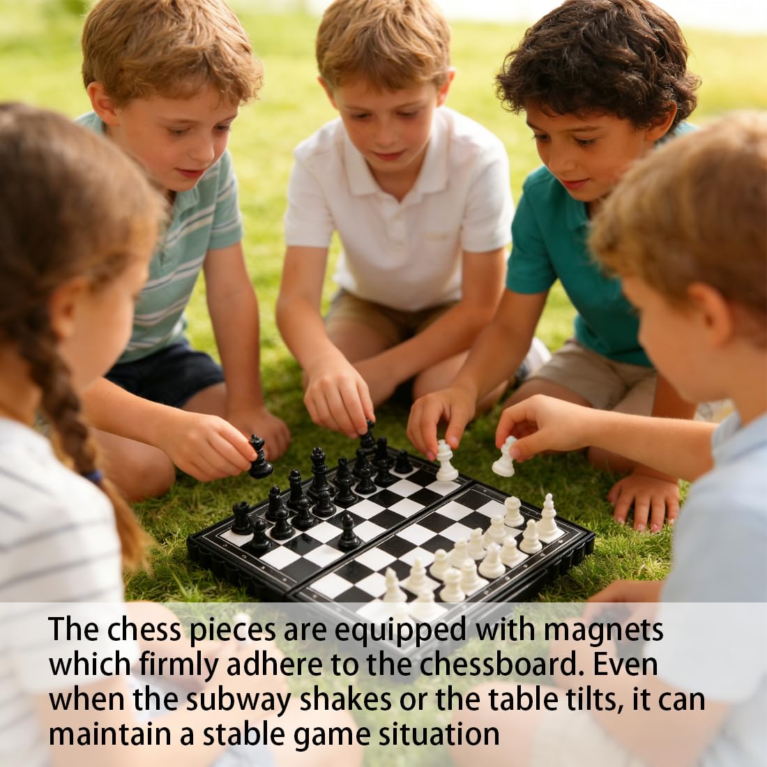 Reiseschach Mini Schach Magnetisch Hochwertig Klappbare Schachbrett - Reise Schachspiel für Erwachsene Kinder - Chess Set (13 Zentimeter)