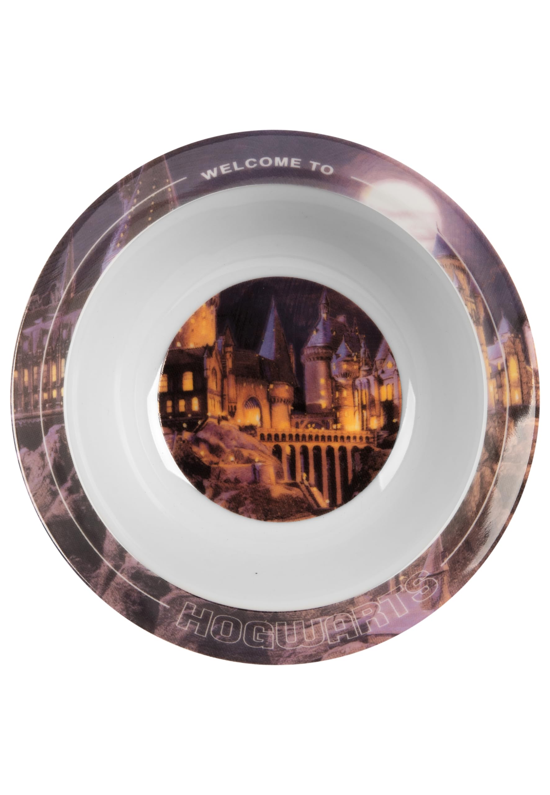 United Labels Harry Potter zestaw śniadaniowy dla dzieci, z motywem Hogwartu, 3-częściowy zestaw naczyń porcelanowych, z talerzami, miską i filiżanką, nadaje się do mycia w zmywarce i używania w