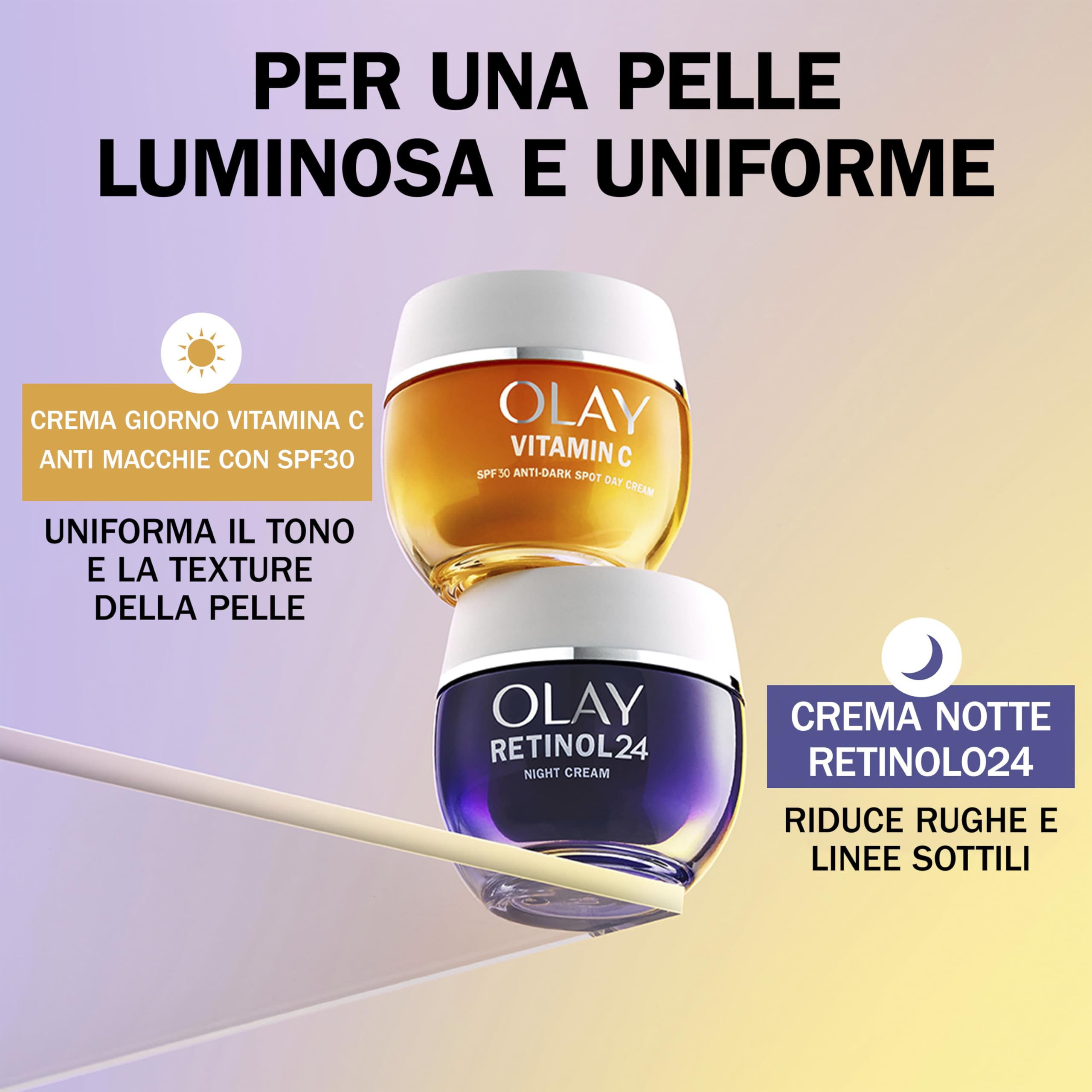Olay Retinol 24 Crema Viso Notte Idratante, Cura della Pelle con Vitamina E Antiossidante. Skin Care Notturna Anti-Età: Leviga, Rinnova e Idrata, 50ml