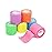 FriCARE Self Adhesive Bandage Wrap, Medical Tape in First Aid Kit, Cohesive Bandages for Wounds Sport Vet, 2 Inches X 5 Yards 6 Rolls, Fluorescent Color