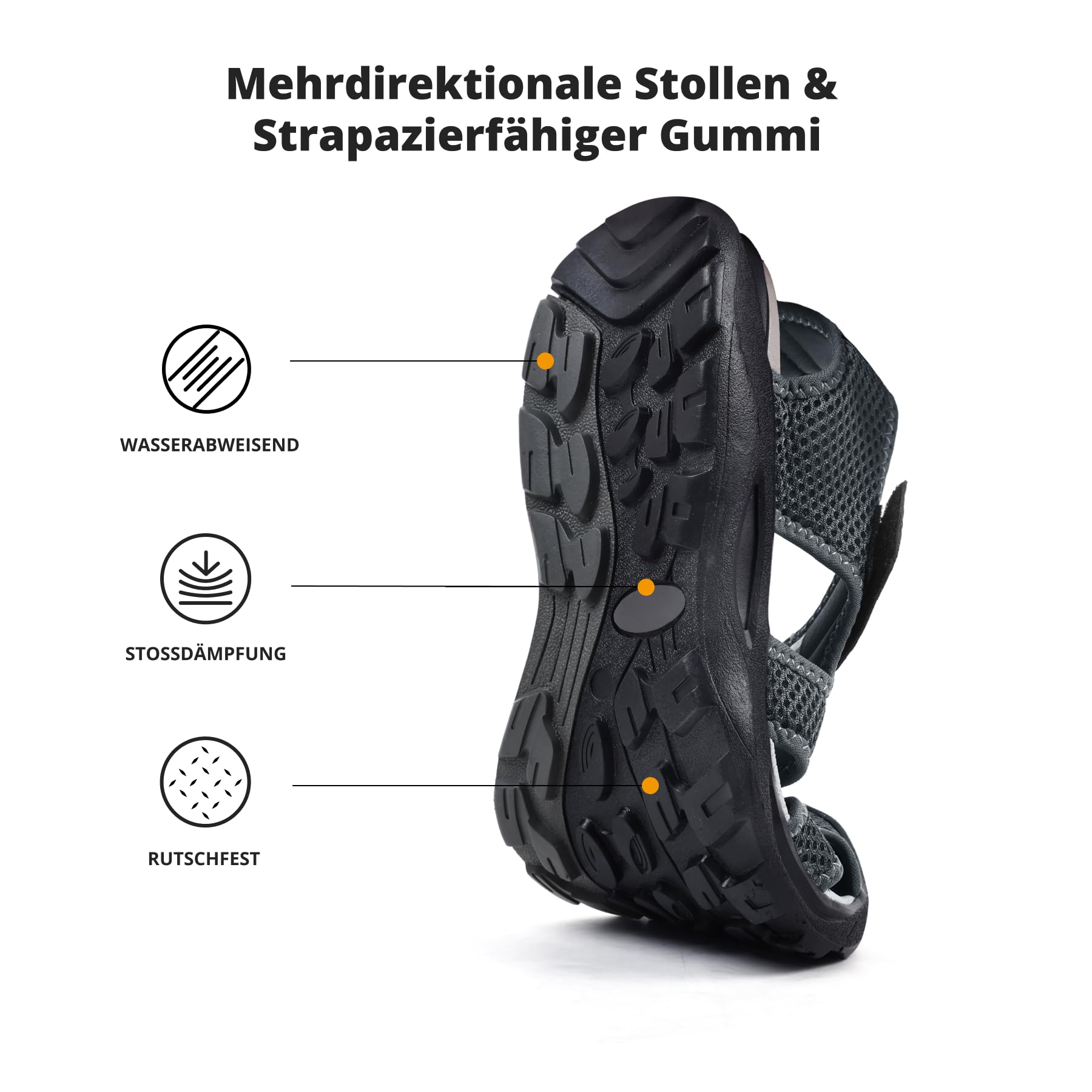 OutPro Sandali sportivi da uomo in rete, leggeri e traspiranti per l'estate, adatti per passeggiate, per passeggiate leggere e altre occasioni