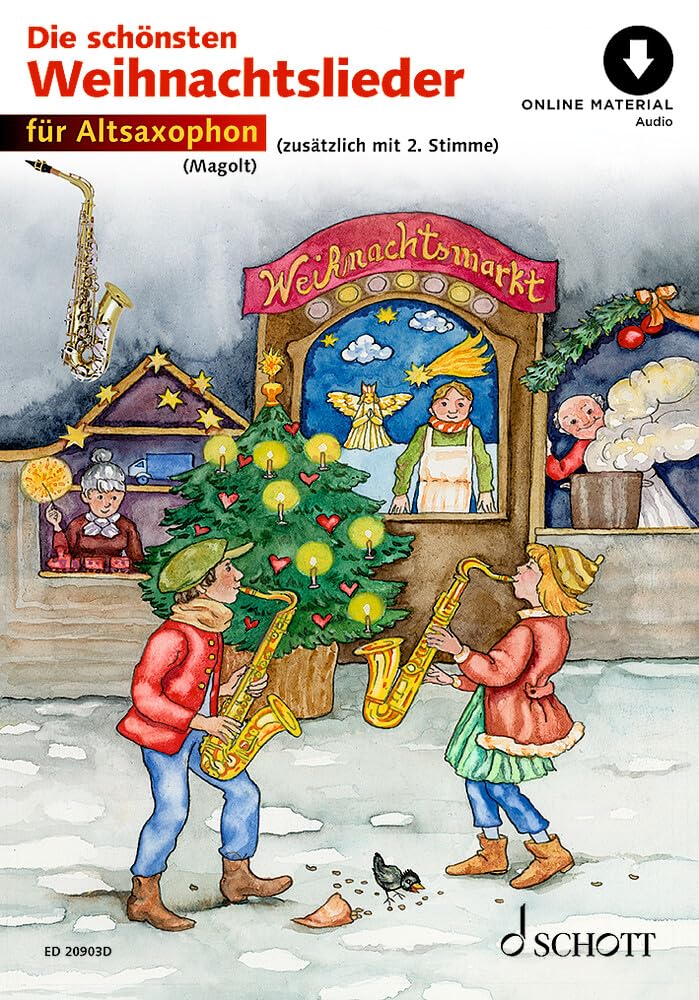 Die schönsten Weihnachtslieder: sehr leicht bearbeitet. 1-2 Alt-Saxophone. (Umrüster-Konsolidierung)