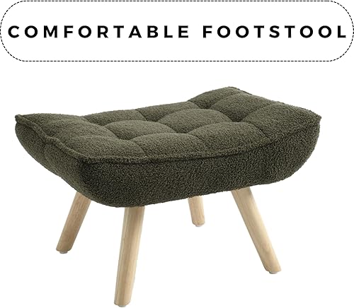 Miniatura 45 de Sofá biplaza pequeño de 48 pulgadas, moderno sofá de tela de lino de 2 plazas con respaldos acolchados y patas de madera para sala de estar, Lino