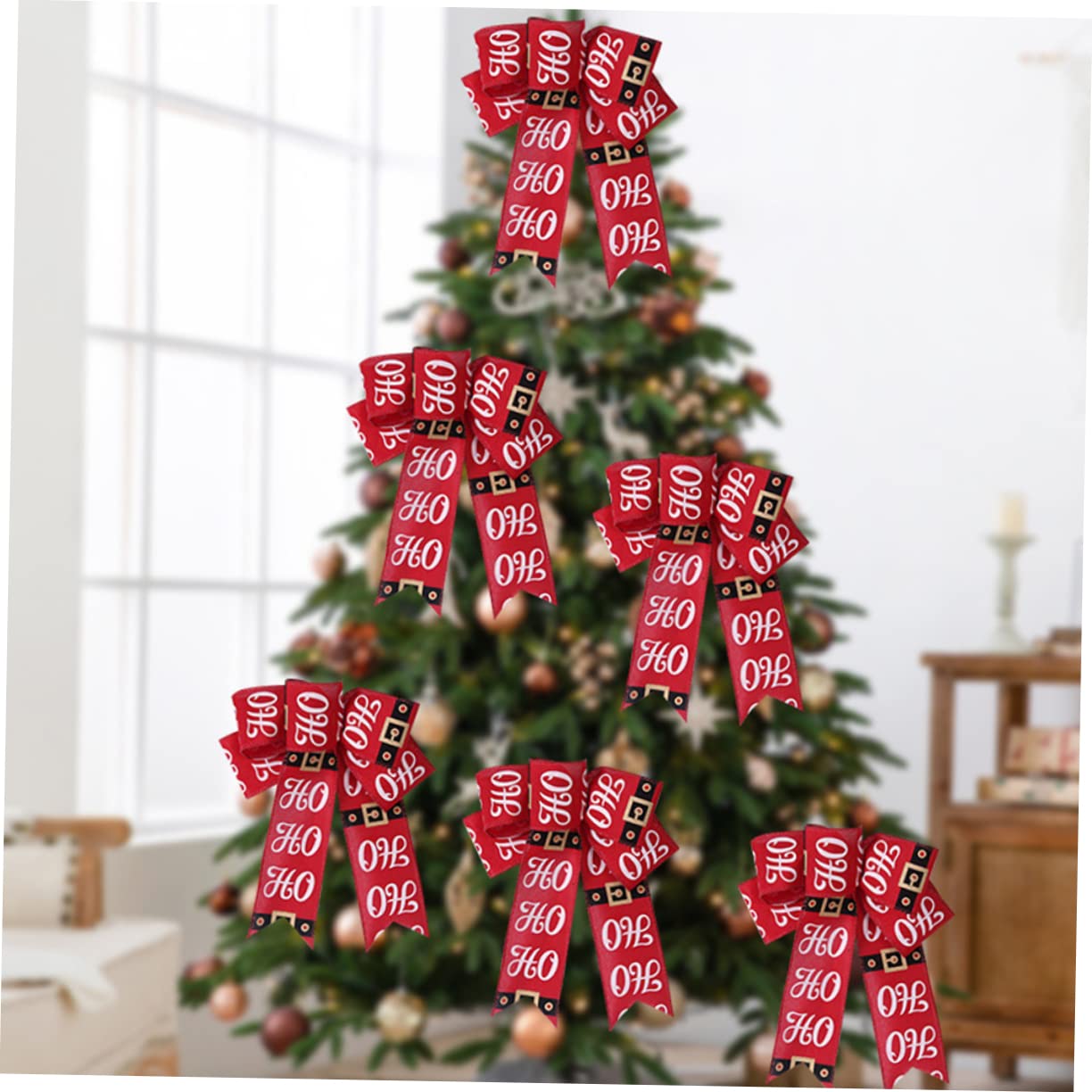 Abaodam 5stücke Weihnachtsband Schleifen Für Weihnachtsbaum Dekoration Hochwertiges Farbenfrohes Satinband Für Kreative Bastelprojekte Und Festliche Anlässe