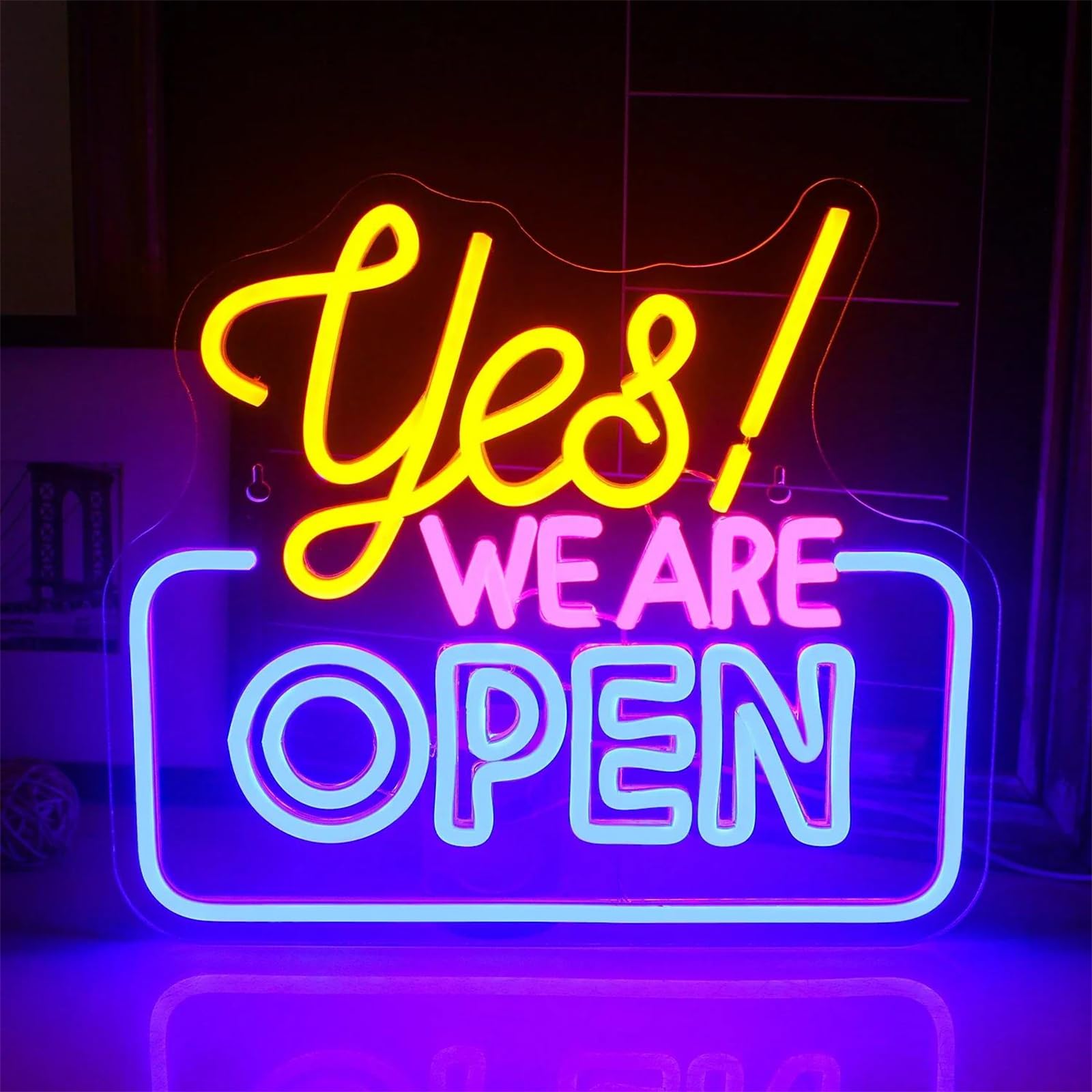 LKHLTBF H,Open Neon Sign Wall Mounted Neon Lights for Bedroom LED Business Signs Office Man Beer Club Bar Neon Sign Christmas Party Gifts for Kids Neon Sign