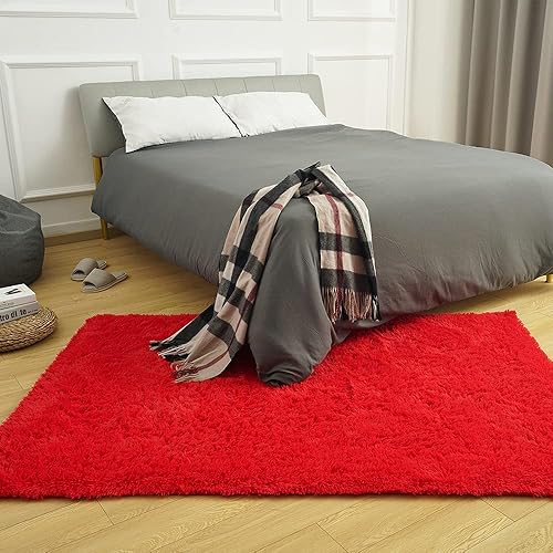 Miniatura 2 de Amearea Alfombra de área suave y esponjosa de alta calidad, moderna, de 3 x 5 pies, alfombras peludas para dormitorio, sala de estar, decoración de