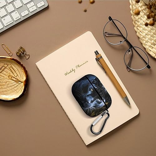 Miniatura 7 de Panther with Blue Eyes for Airpod Pro Case Cover Hard Shell Full Drop Protection Cover with Keychain Compatible with AirPod Pro 2nd1st Generation,