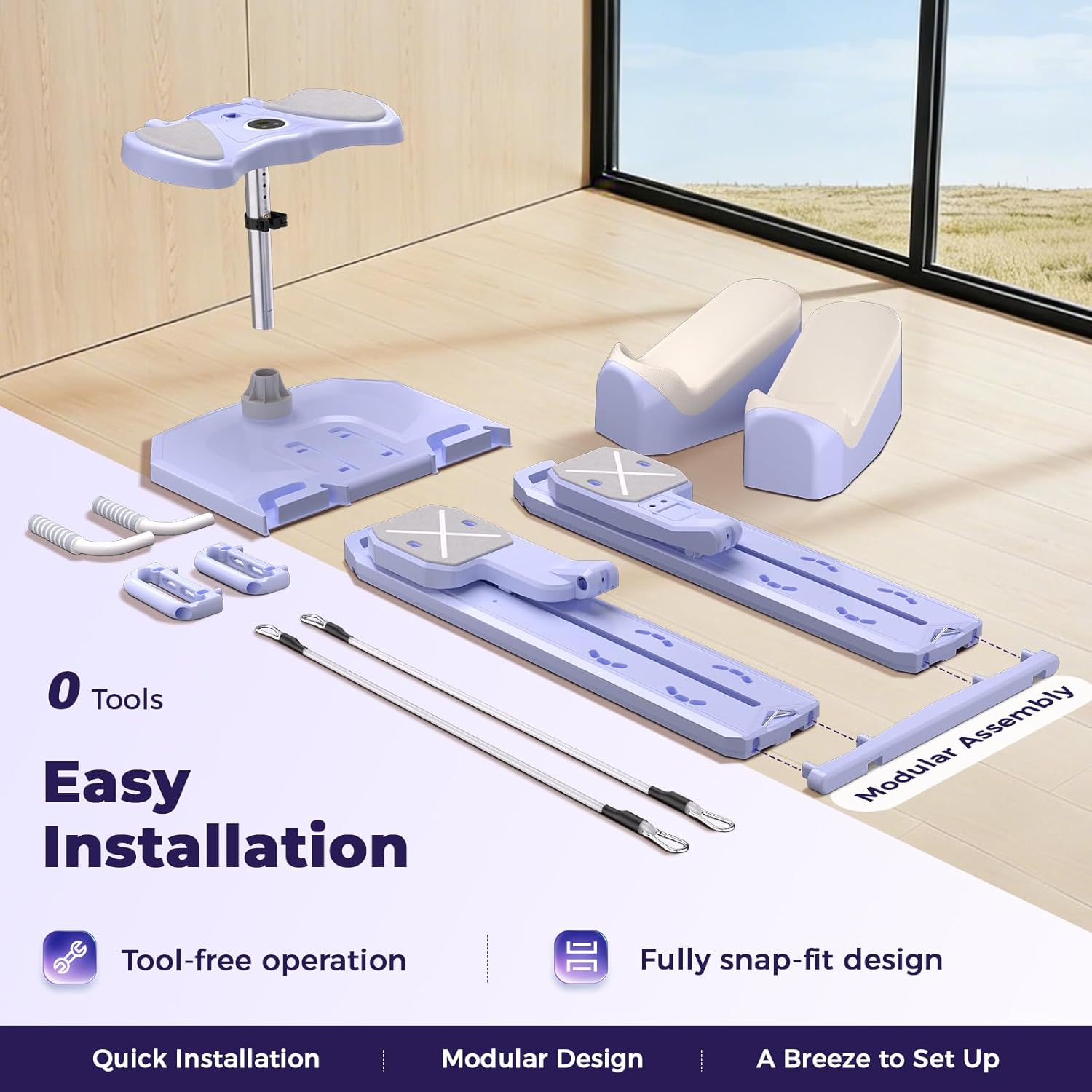 Crawling Exercise Machine, Multifunctional Spine Twist and Stretch Trainer, Detachable Crawling Machine Workout, Adjustable Crawling Machine Workout for Abdominal, Waist and Core Training