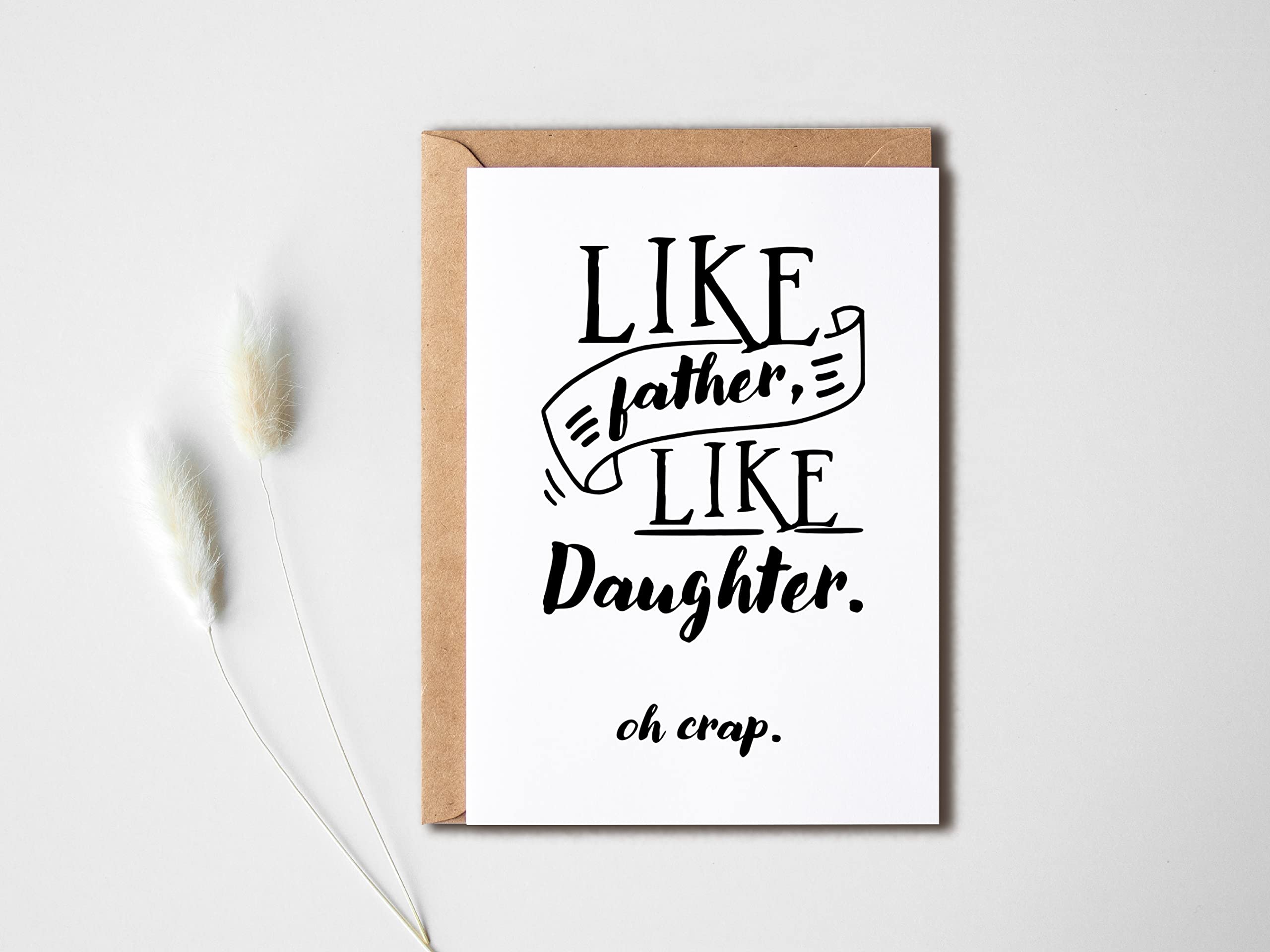 Like Father Like Daughter – Lustige Geburtstagskarte Für Papa & Tochter (21x14,8 Cm) Auf Leinenkarton