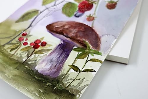 Miniatura 6 de Viburnum Art Bloc de papel de acuarela de algodón, 160 libras12.35 ozm, prensa en frío, bloque de acuarela, papel de artista para adultos y