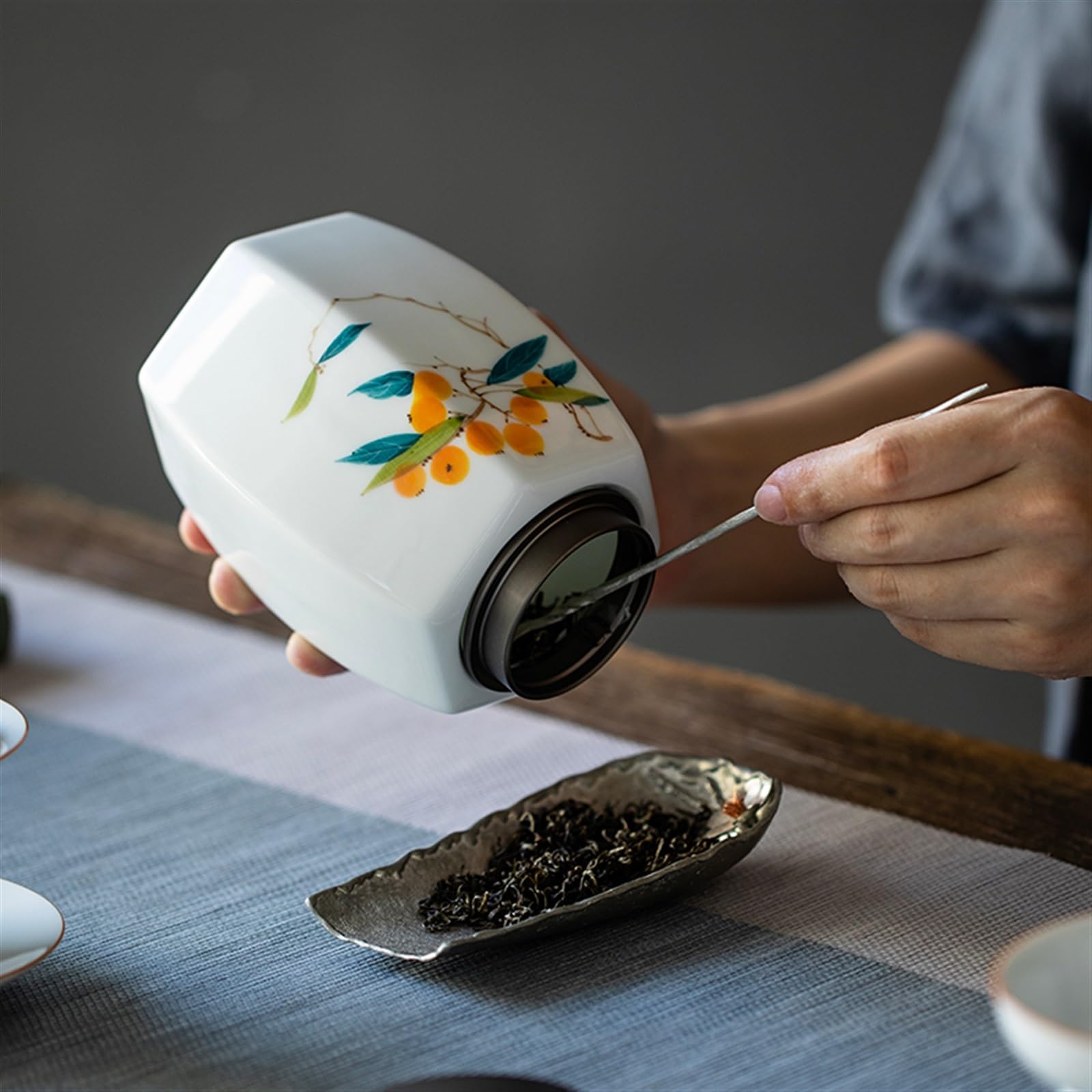 Küchendosen Haushalt Keramik Kanister Tee Lagerung Doppelt Versiegelt Leere Kung Fu Tee-Set für Zucker