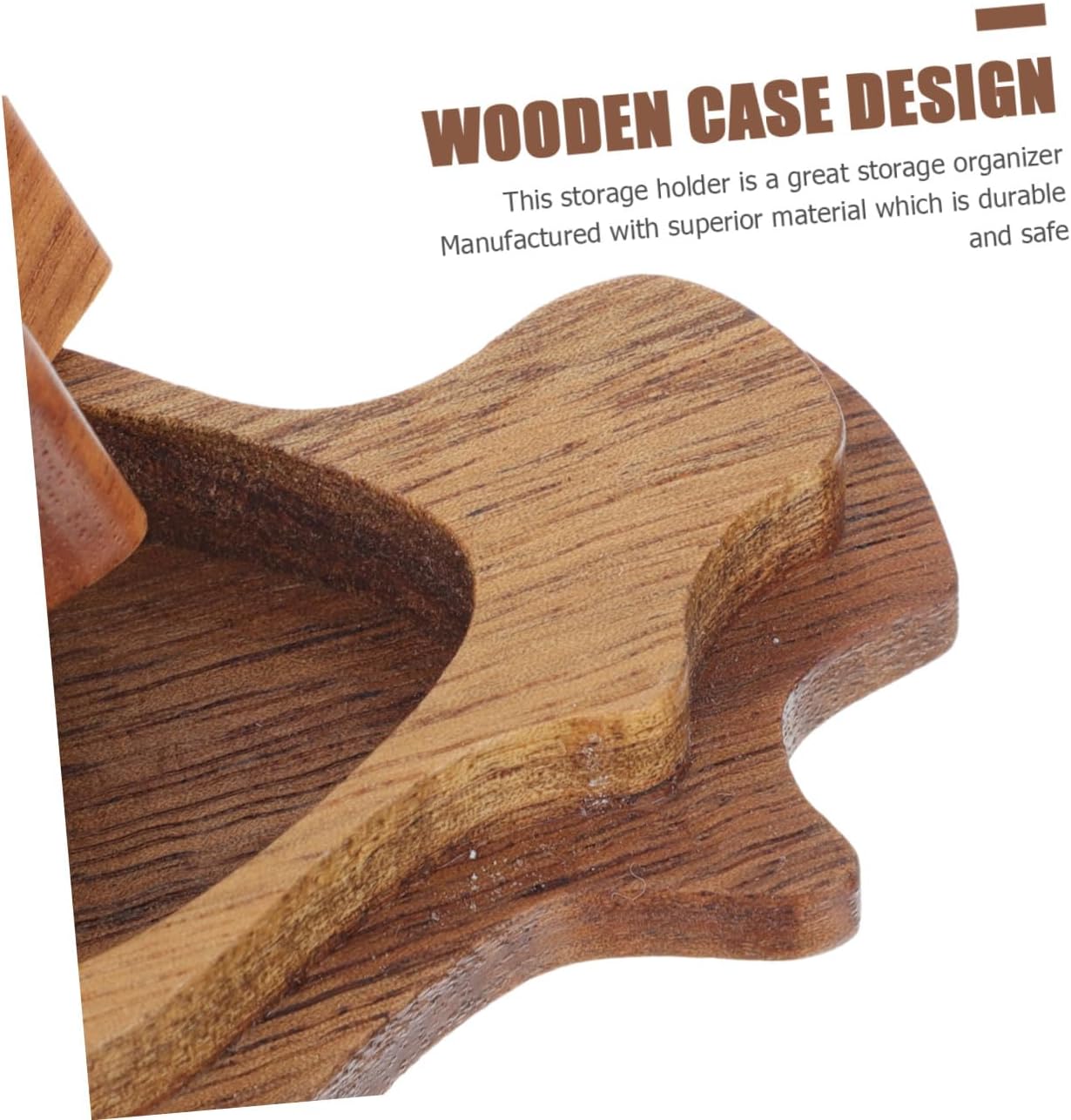 VICASKY Handmade Wooden Guitar Pick Storage Box for Music Lovers Organizer for Acoustic Electric Guitars Ukuleles for Travel Concerts Parties image 3