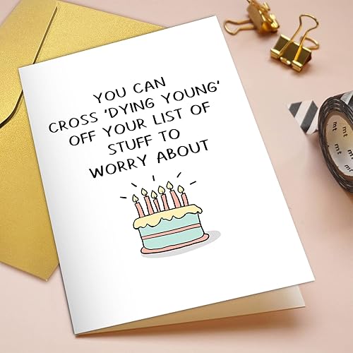 Miniatura 4 de Qiliji Divertida tarjeta de cumpleaños para hombres y mujeres, tarjeta de feliz cumpleaños humorística para él y ella, tarjeta de felicitación de