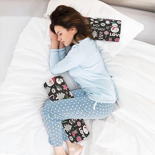 Miniatura 6 de JUNZAN Linda almohada de almohada de Navidad de dibujos animados inserto de almohada de cuello rollo de almohada redonda para soporte de cadera