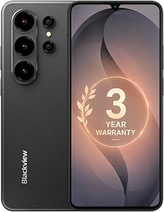 Blackview Wave 10C Android Phone Unlocked 6.88" Large Screen, Android 16 Unlocked Smartphones 16(4+12) GB+128GB/1TB, 32MP+13MP, Dual SIM/Face ID/GPS/OTG, Only for T-Mobile, Black