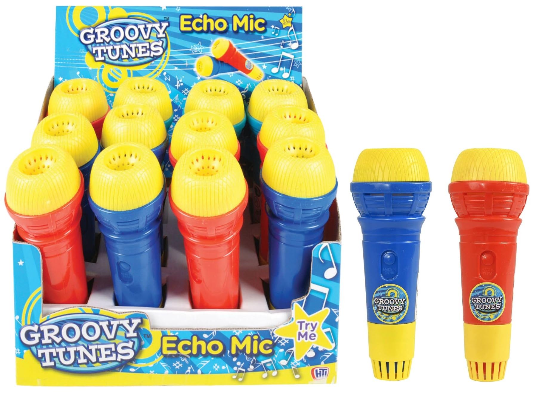 HOT BARGAINS PACK OF 2 Echo Microphones Red & Blue | Great Singing Toy Prop Mic For Kids and Adults Toy and Game