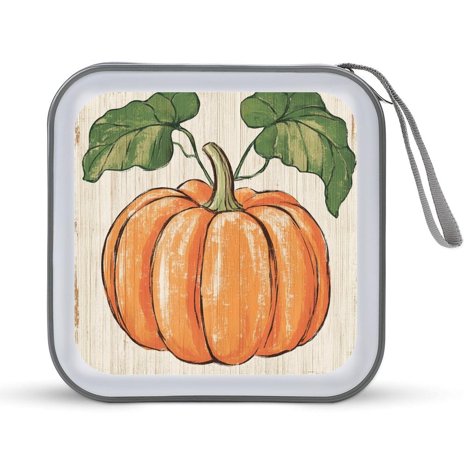 DuduYH Large Pumpkin Retro Style CD Case DVD Storage Case Portable