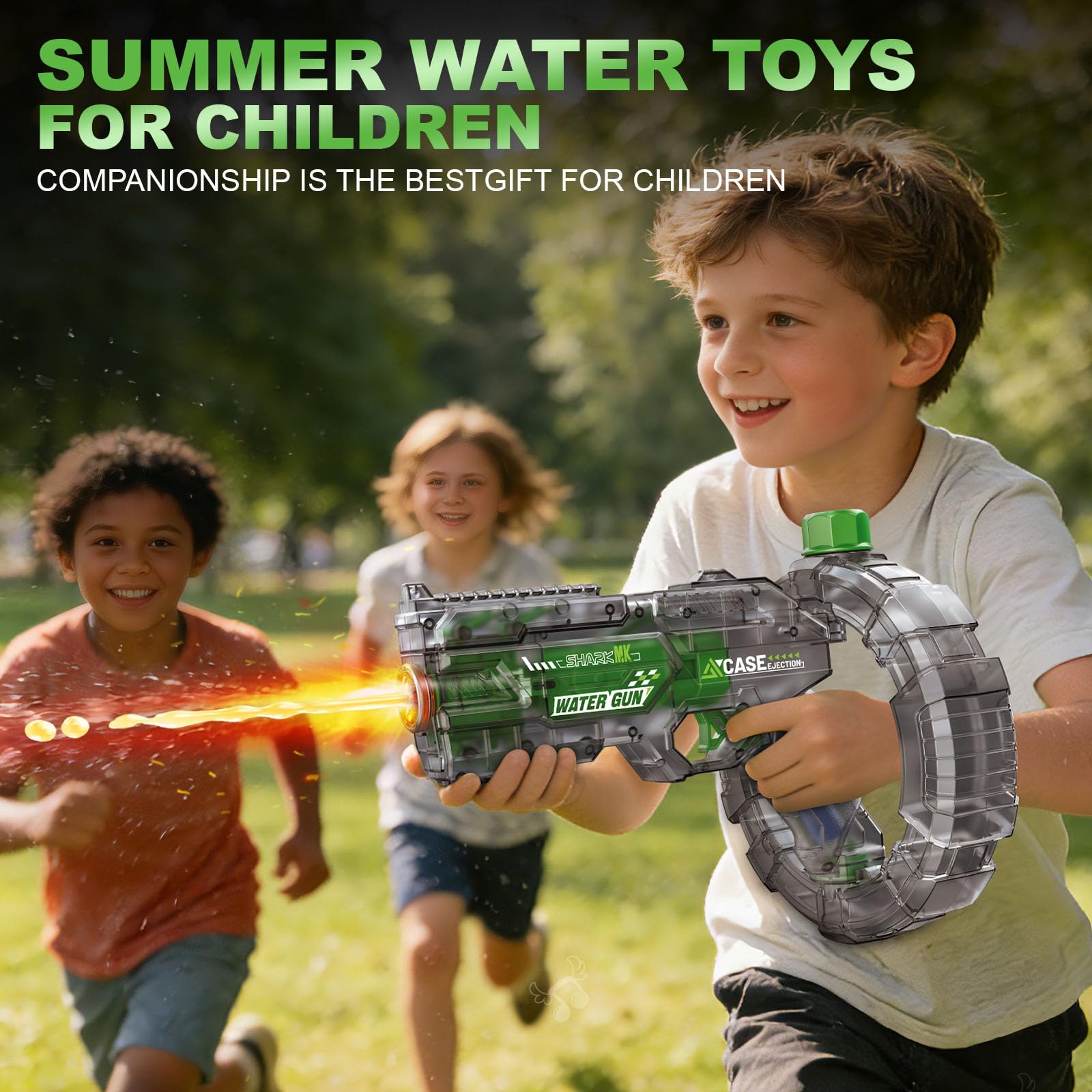 Cooles automatisches Spritzspielzeug mit blinkenden Lichtern, perfekt für Outdoor Aktivitäten Elektrisches Wasser, automatisches Wasserspielzeug, batteriebetriebenes Spielen Freien