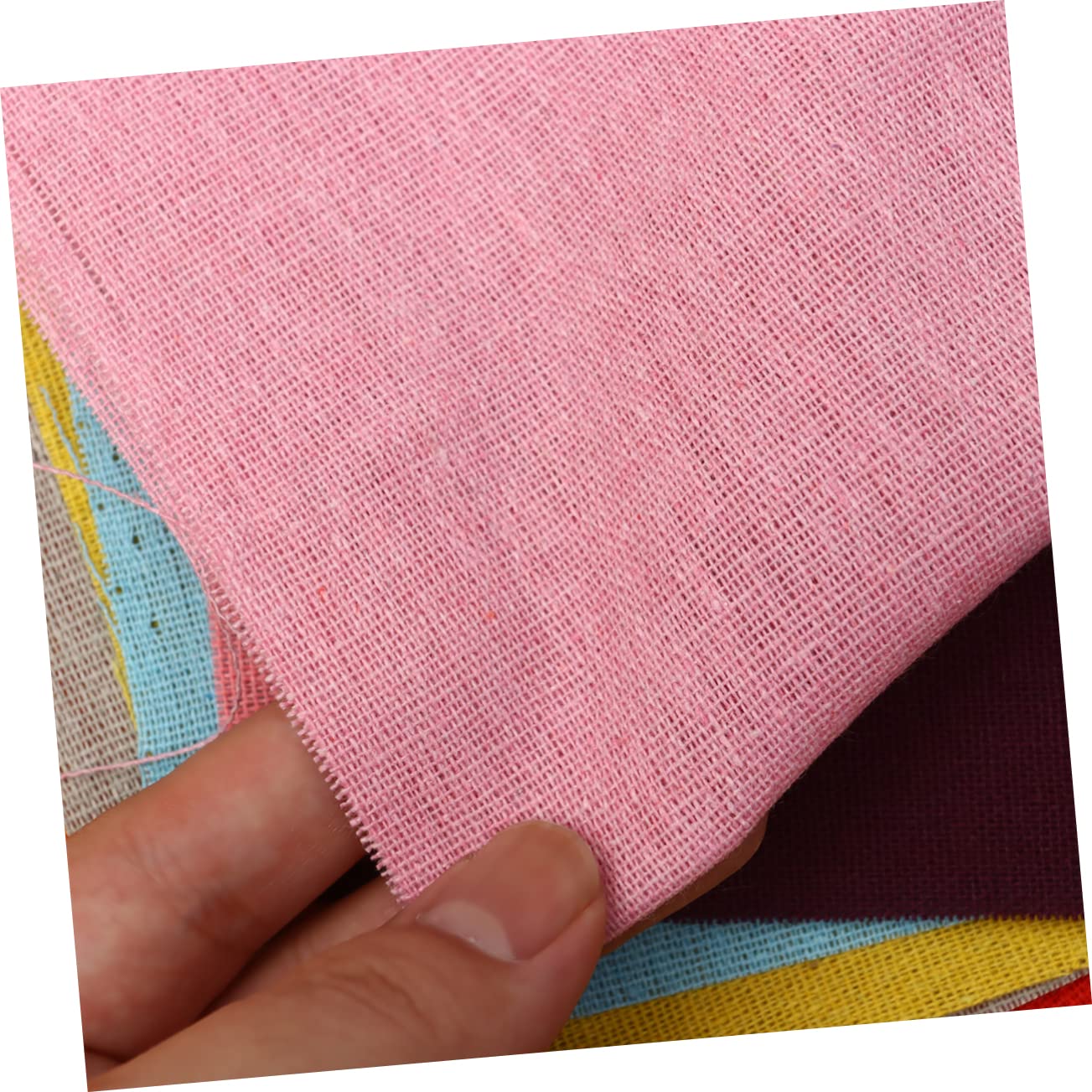 Tessuti Handmade Patchwork in Lino e Cotone 14 Pezzi 50x50 Cm