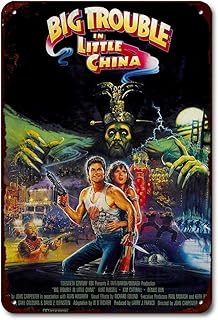 Movie Poster Series Metal Signs Plaques- Big Trouble in Little China Film Movie Vintage Retro Tin Sign- Home Metal Wall Decoration Tin Metal Sign, Bar, Cinema, Tin Metal Sign (8×12 Inches)