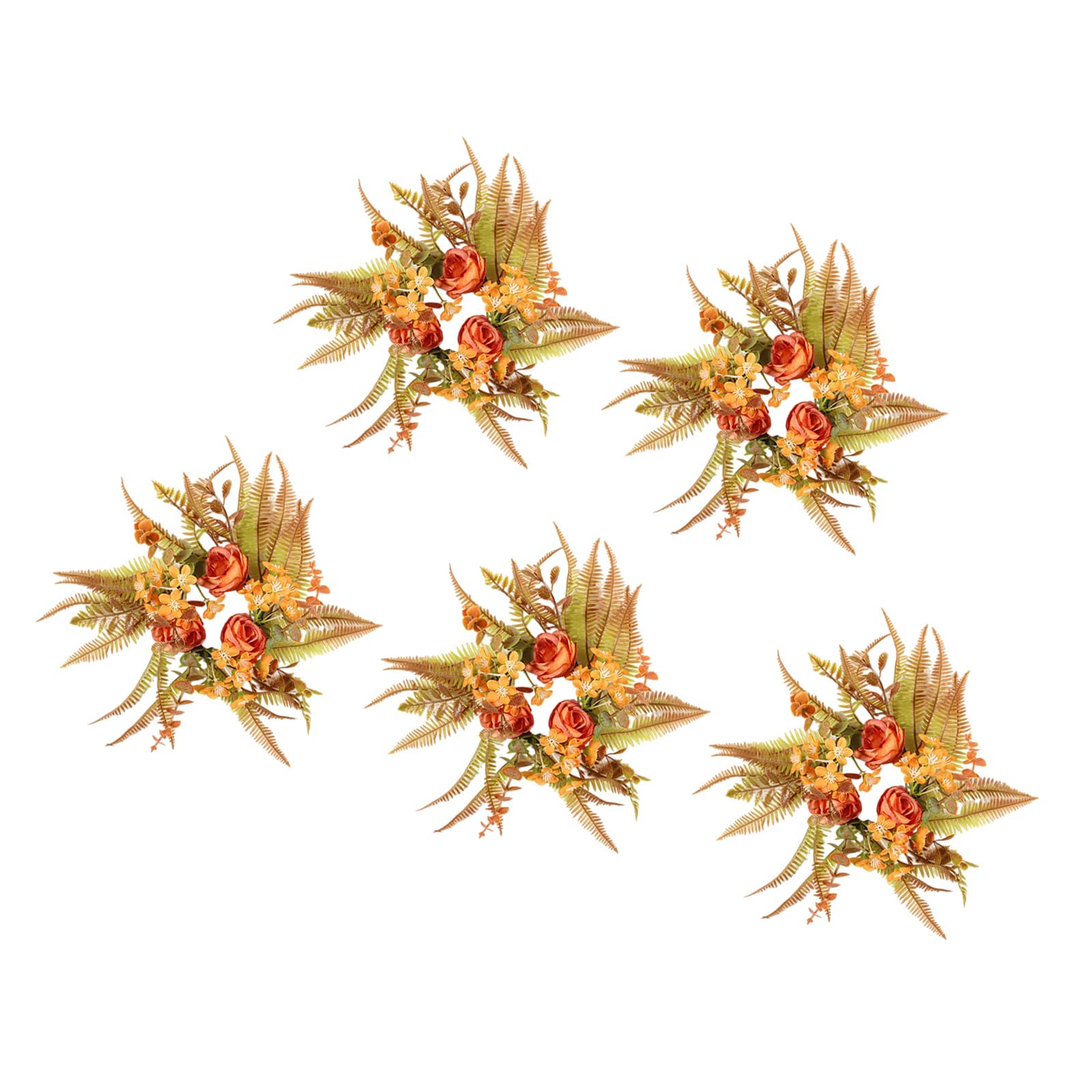 TFAOYS Autumns Inspired Artificial Floral Arrangement with Sturdy Construction Blossomy Rings for Repeated Use Autumns Table Centerpieces