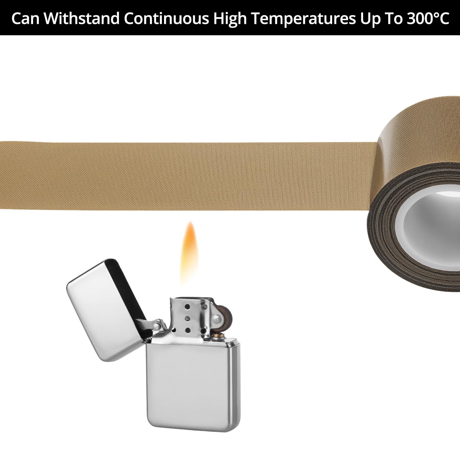 QWORK® Cinta de PTFE 40mm x 10m (0.18mm) – Cinta Adhesiva de Alta Temperatura Resistente hasta 300°C para Envasadora al Vacío, Sellado por Impulsos y Aislamiento Eléctrico