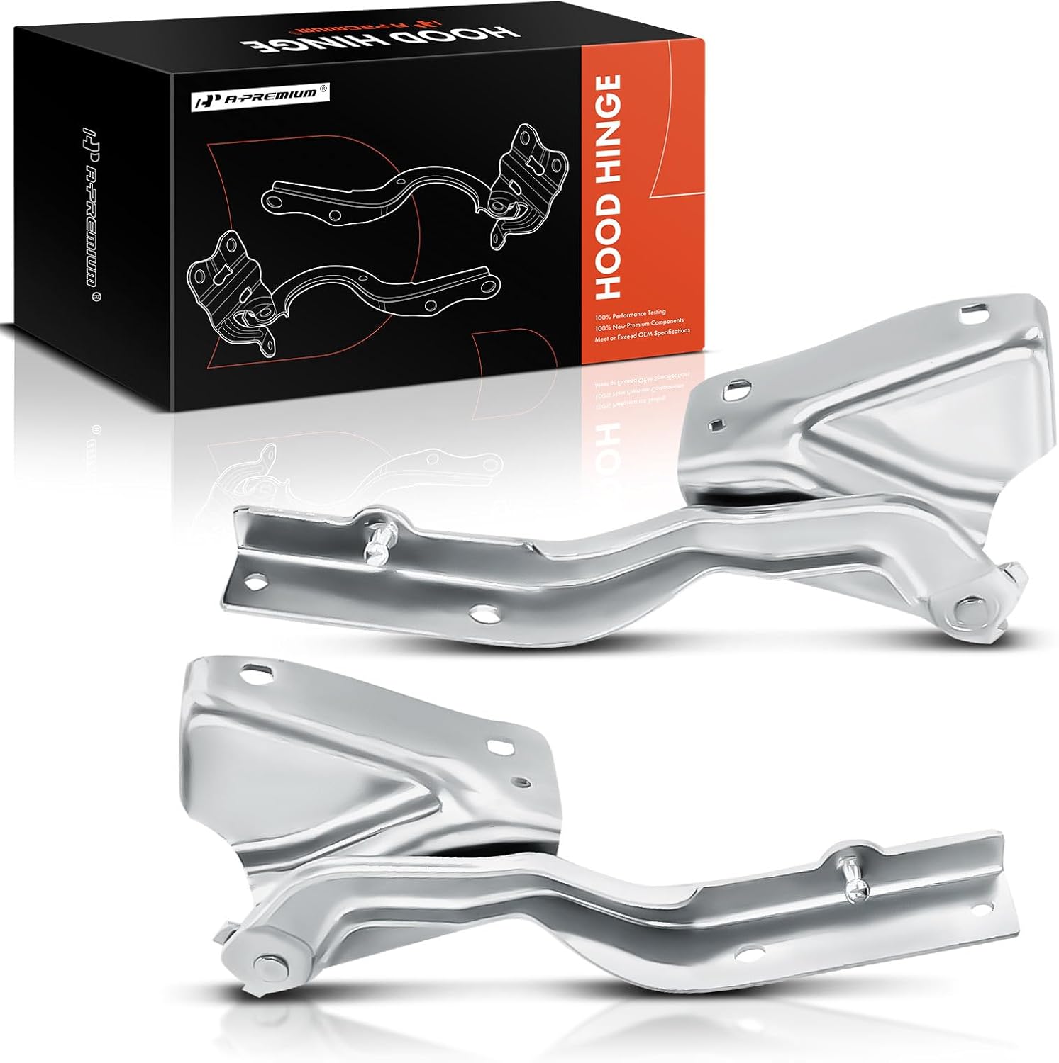 A-Premium Driver and Passenger Hood Hinges Compatible with Nissan Titan XD 2016-2023, Set of 2 Front Left and Right Side Hood Hinges, Replace# 65401EZ40A, 65400EZ40A