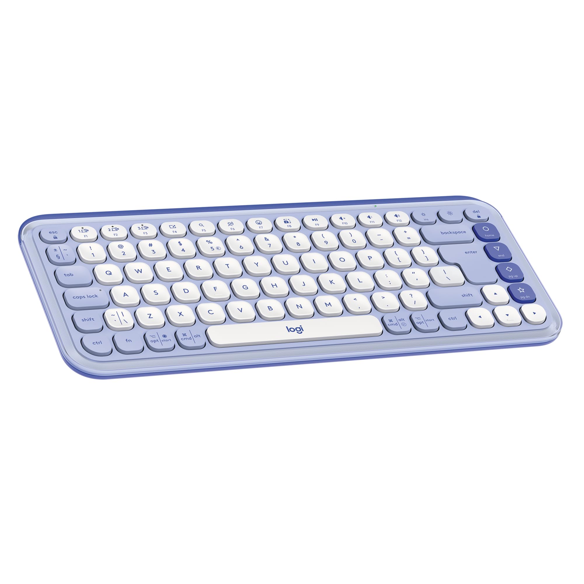 Logitech POP ICON KEYS, bezprzewodowa klawiatury Bluetooth, programowalne klawisze, funkcja Easy-Switch, do laptopa, tabletu, komputera PC, QWERTY układ US international - Liliowy