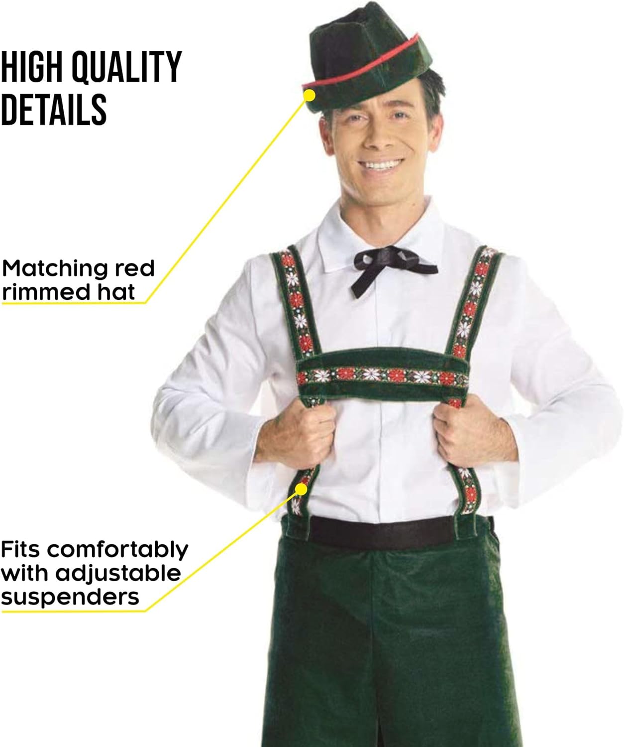 Morph Bavarian Costume Men, German Oktoberfest Costumes, Lederhosen Costume Men, German Outfits for Oktoberfest Mens