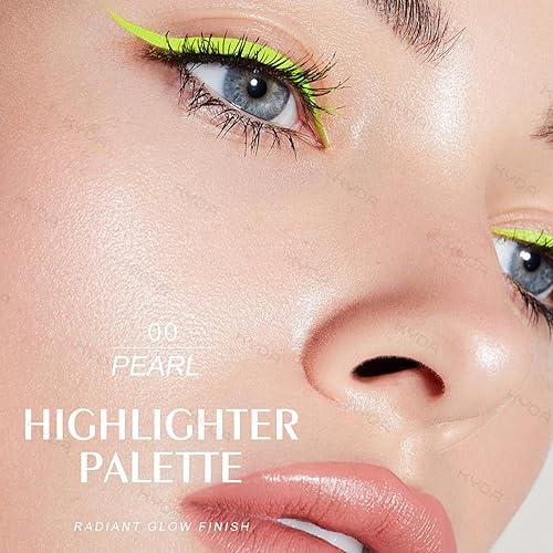 Miniatura 9 de KYDA Paleta de contorno para esculpir la cara, polvo prensado de contorno suave y brillante, ultrafino, ligero, fácil de mezclar, maquillaje de