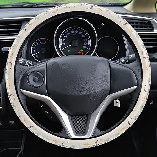 Miniatura 2 de Funda para volante de automóvil, diseño de calabaza a cuadros de cosecha de Acción de Gracias, para otoño, elástica, de esponja, para autos,