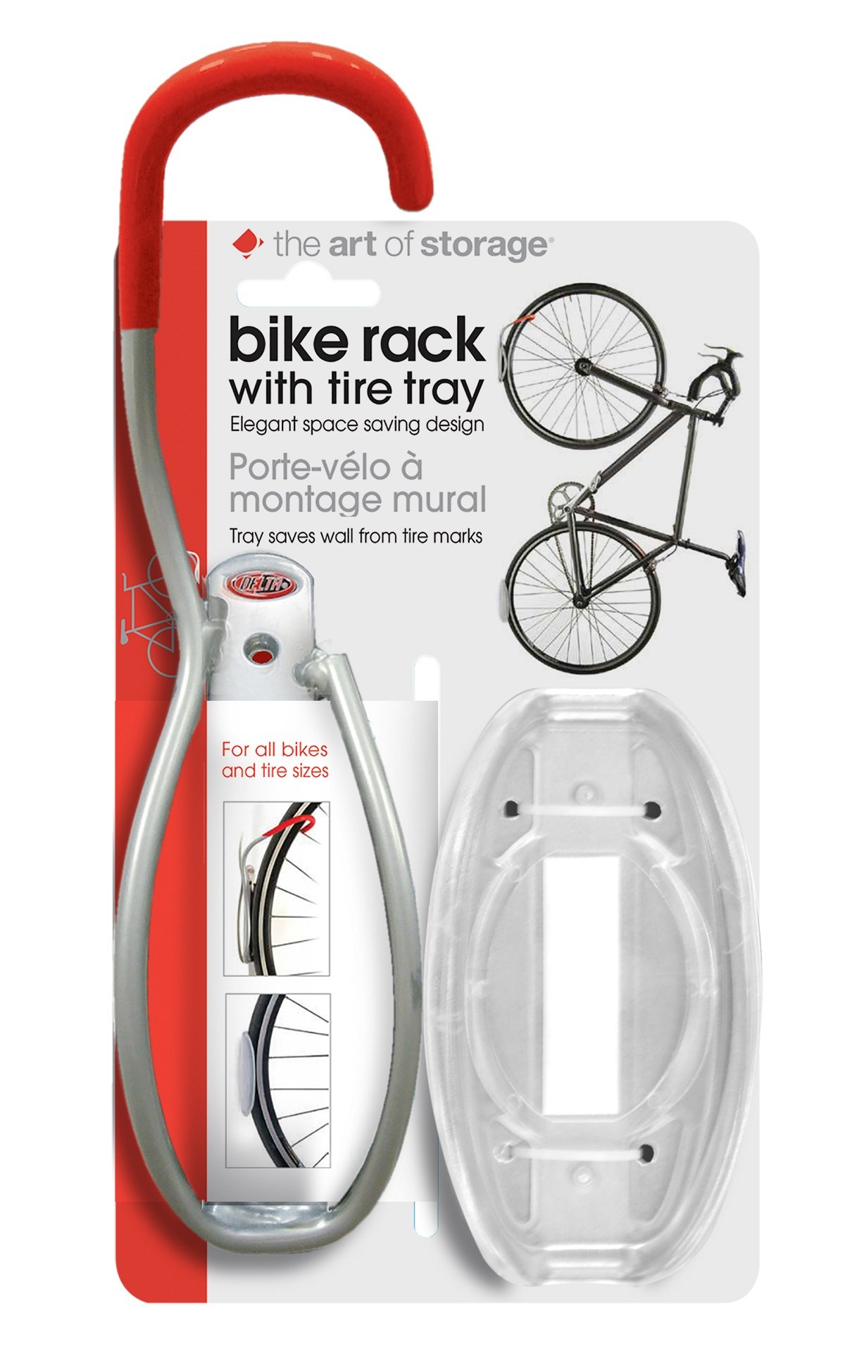 the art of storage bike rack with tire tray
