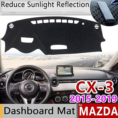 Miniatura 2 de Great-luck Alfombrilla para salpicadero, accesorios interiores personalizados, reduce el deslumbramiento, elimina las grietas para Mazda CX-3 2015