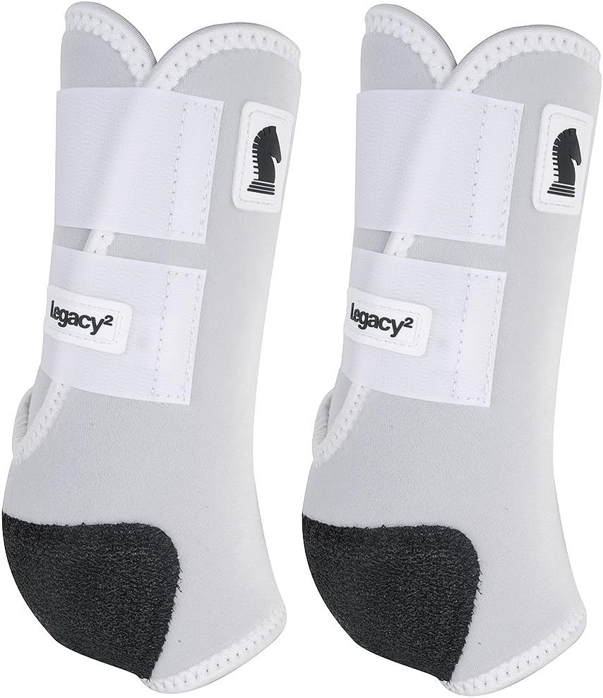 CLASSIC EQUINE Large Legacy2 Horse Front Hind Sports Boots 4 Pack White
