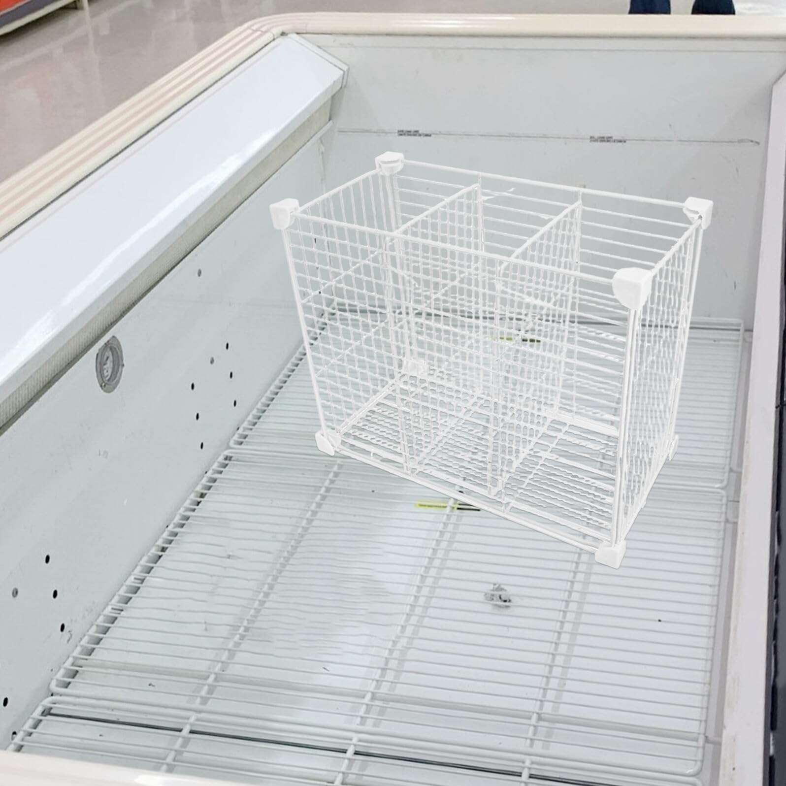Alipis 3gitter Gefriertruhen-organizer aus Drahtgeflecht Tiefe Fächer für Kühlschrank Gefrierfach-einsätze zum Besseren Organisieren von Lebensmitteln Hohe Kältebeständigkeit Einfache