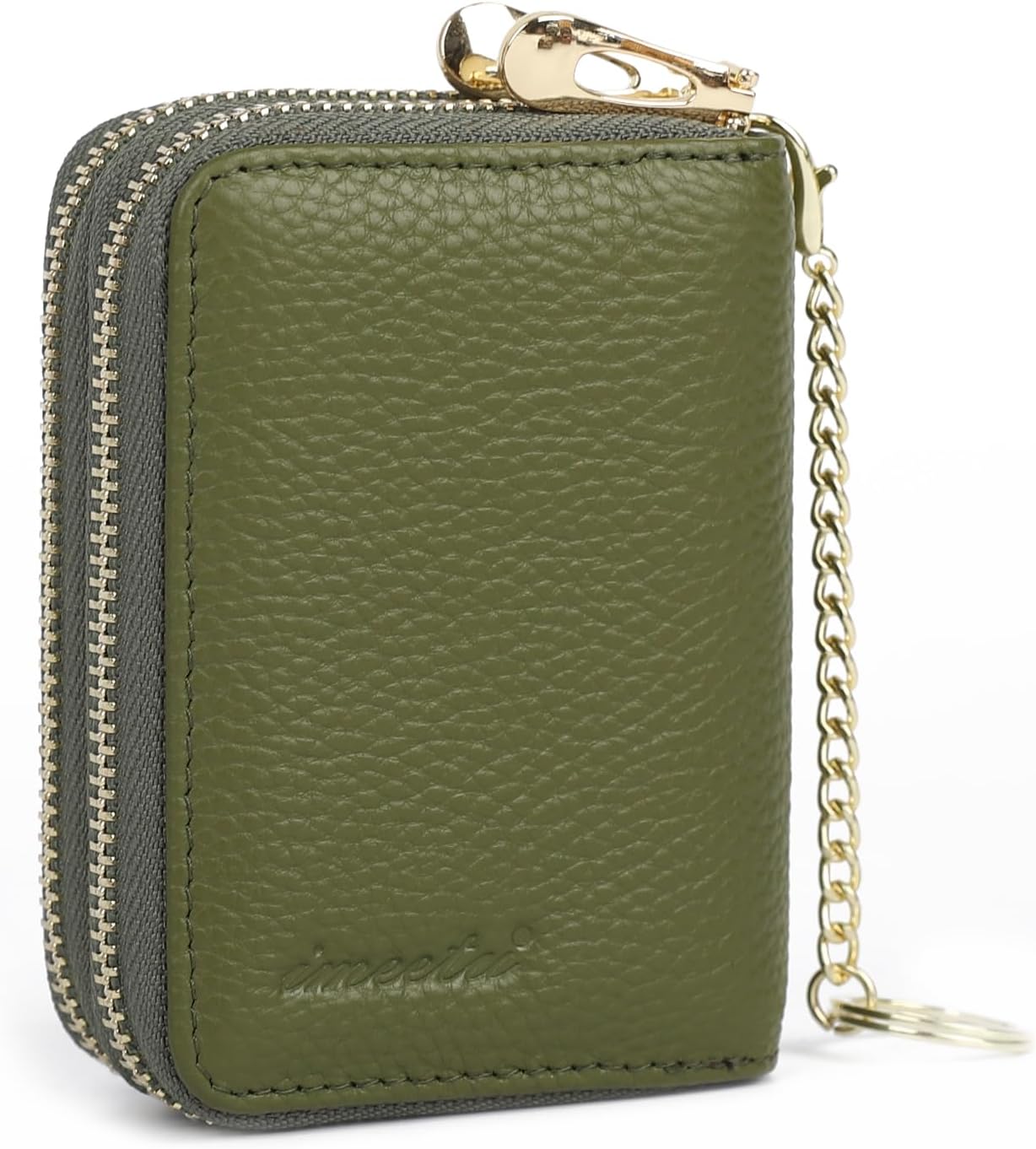 imeetu Rfid Credit Card Holder,Genuine Leather Businese Card Case,Rfid Blocking Wallet for Women & Men - Image 2