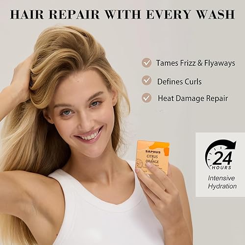 Miniatura 5 de Barra de champú de aceite de argán para cabello seco y rizado, fortalece e hidrata, cuidado del cabello, vegano, sin sulfatos, sin crueldad, paquete