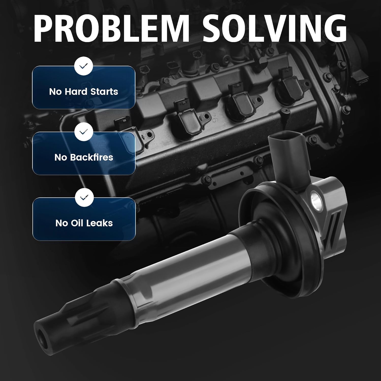 Ignition Coil Packs for Ford Edge Explorer F150 Flex MKS MKT MKZ 3.5 3.7 V6, for Mazda 6 CX-9 2007 2008 2009 2010 2011 2012 2013 2014 2015 2016 3.7L 3.5L, for Lincoln UF553 DG520 UF595, Pack of 6