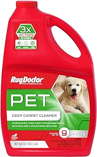 Pet Carpet Cleaner, 96 oz., Pro-Enzymatic Formula with 3X Action - Cleans, Deodorizes, & Deters Remarking, Concentrated Solution, Professional Grade for Pet Stains & Odors